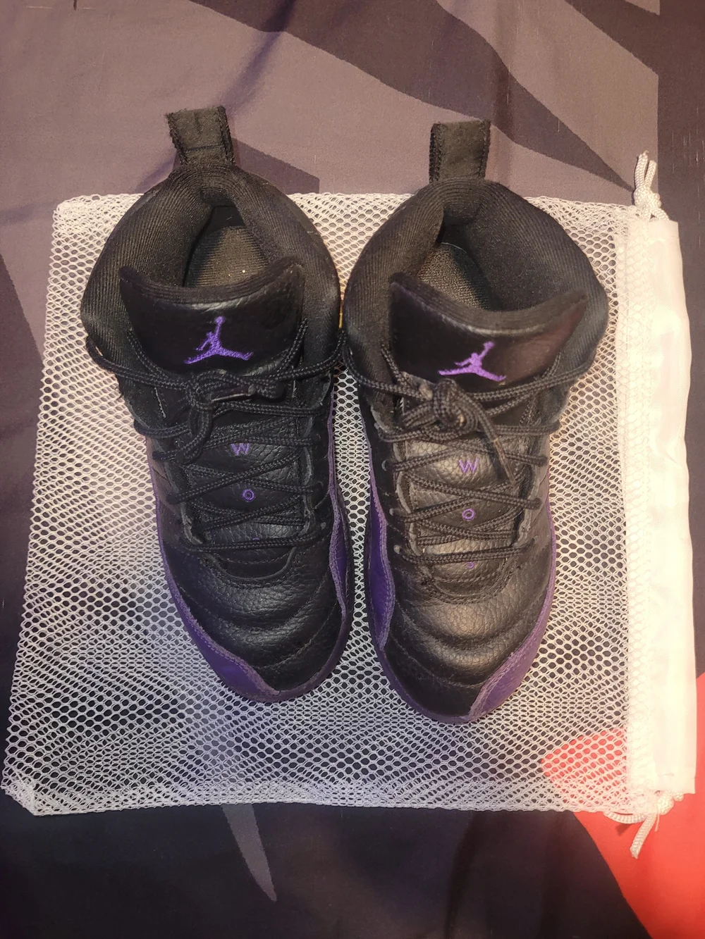 Air Jordan Kids' Black & Purple Basketball Shoes